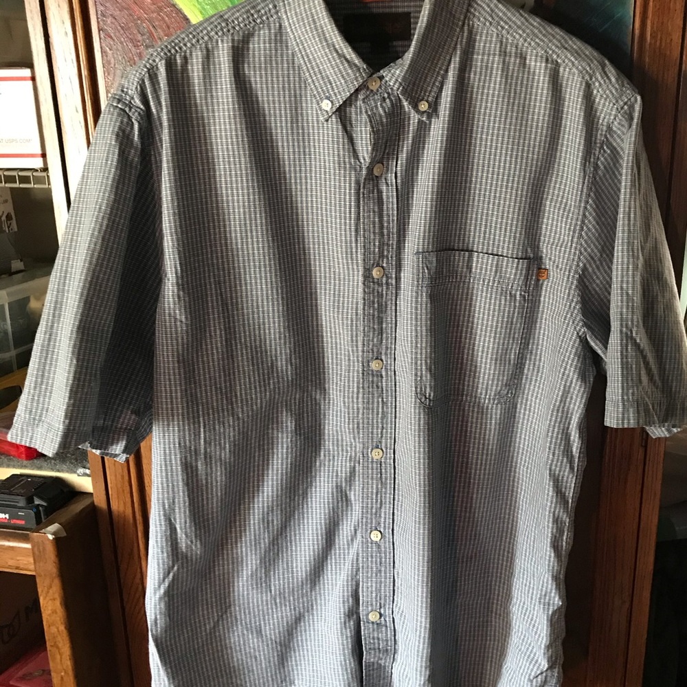 Timberland button down short sleeve shirt size mens large